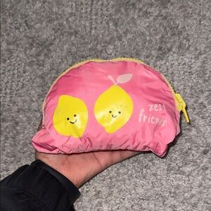 Old Navy Pink Lemon Raincoat Pouch